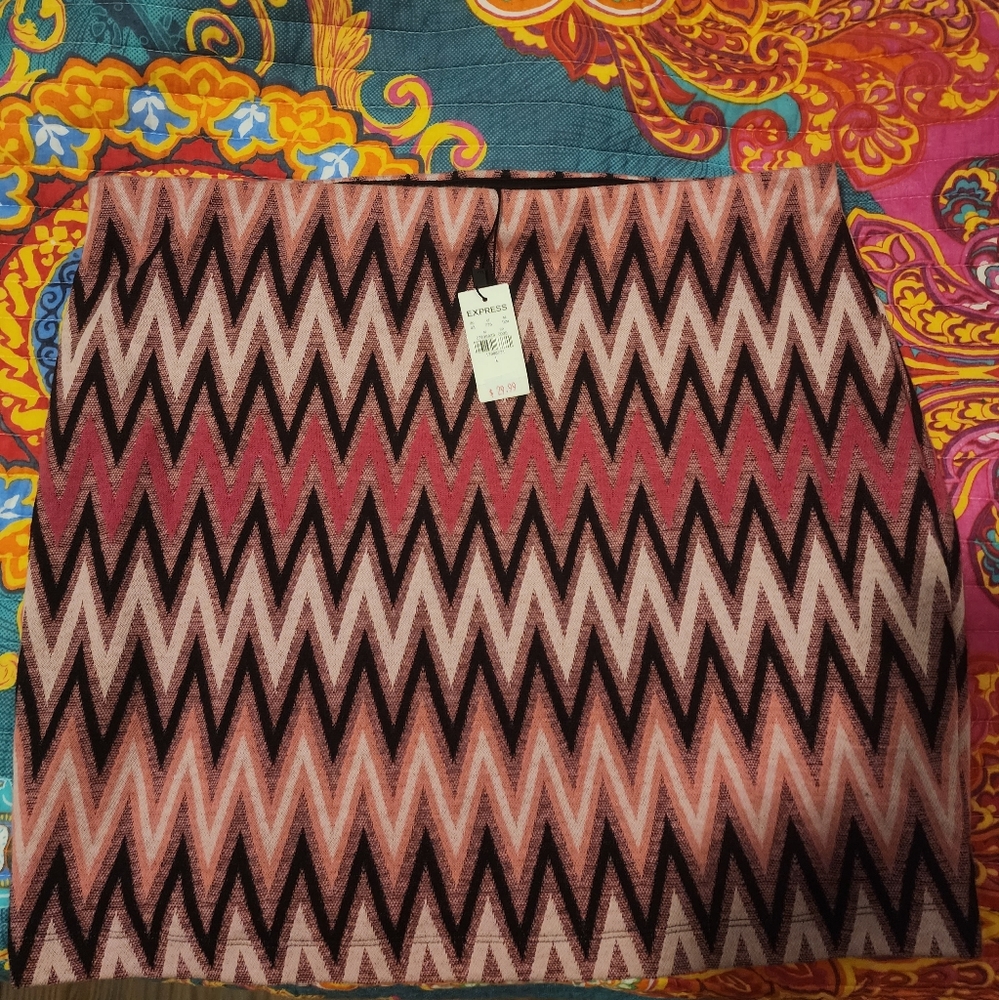 NWT Express print mini skirt